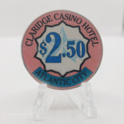 Claridge Hotel Casino Atlantic City New Jersey $2.50 Chip