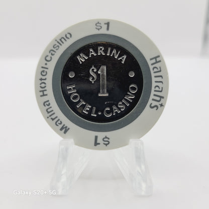 Harrah's "Marina" Hotel Casino Atlantic City New Jersey $1 Chip