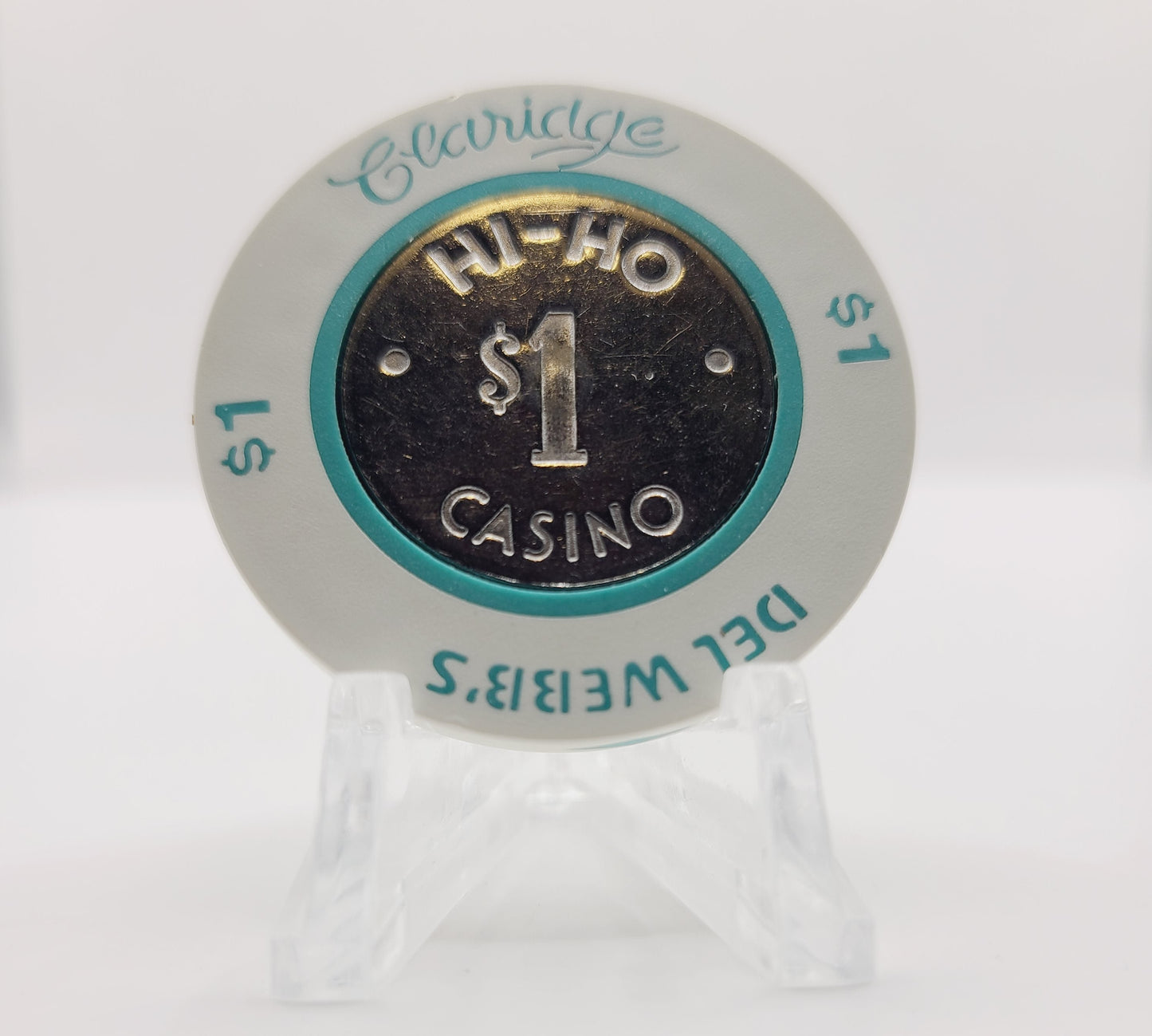 Claridge Hi Ho Del Webb's Hotel Casino Atlantic City New Jersey $1 Chip