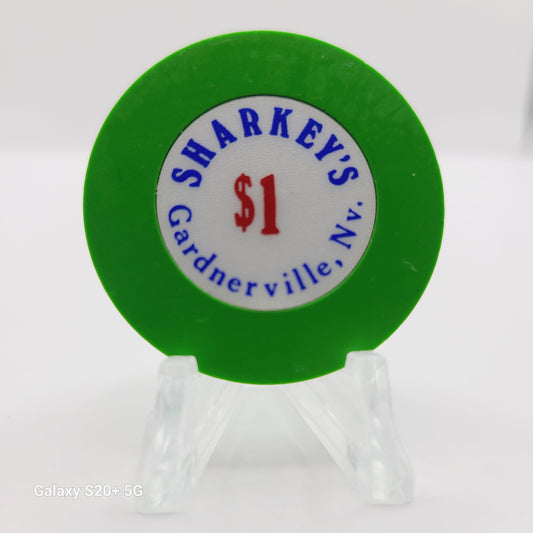 Sharkey's Casino Gardnerville Nevada 1991 $1 Chip N5528