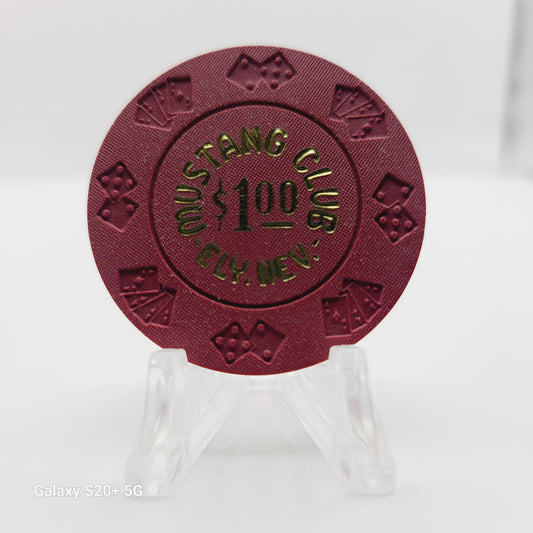 Mustang Club Ely Nevada 1990's $1 Chip "Imitation"