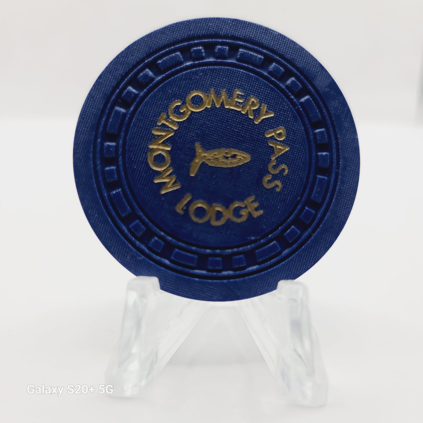Montgomery Pass Lodge Montgomery Pass Nevada 1953 "Roulette" Chip N3275 (Navy)