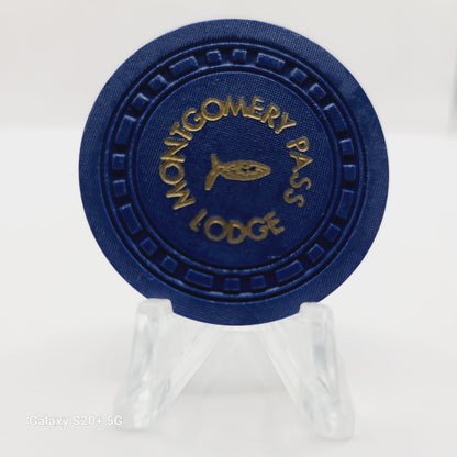 Montgomery Pass Lodge Montgomery Pass Nevada 1953 "Roulette" Chip N3275 (Navy)