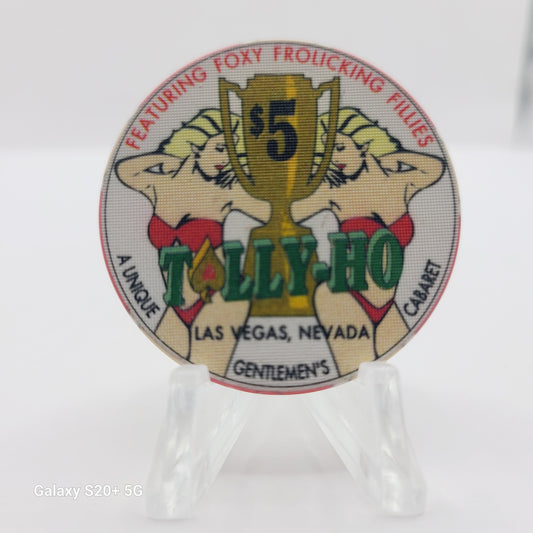 Tally-Ho "Gentlemen's Cabaret" Las Vegas Nevada 1994 $5 Chip N0671