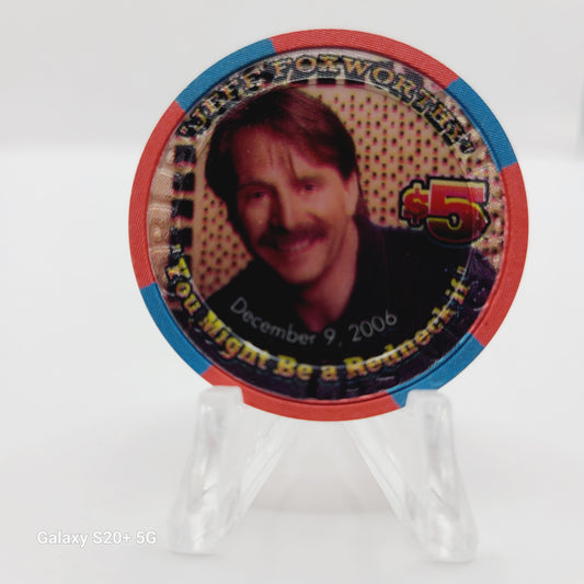 The Orleans Hotel Casino Las Vegas Nevada 2006 "Jeff Foxworthy" $5 Chip E5801 LMT 2000