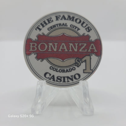 The Famous Bonanza Casino Central City Colorado 1992 $1 Chip