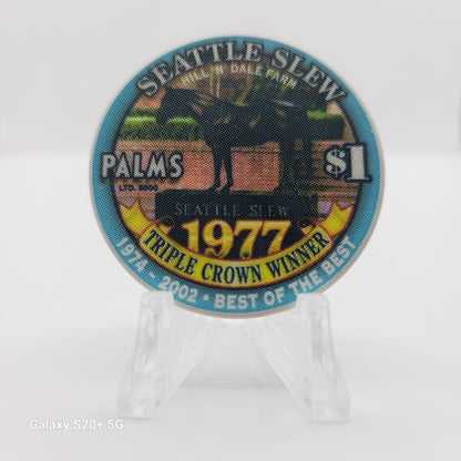 Palms Hotel Casino Las Vegas Nevada 2003 "Triple Crown Winner"  $1 Chip E1890 LMT 3000