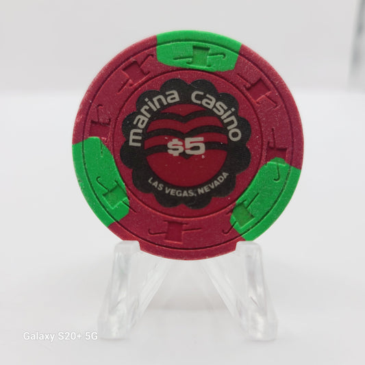 Marina Hotel Casino Las Vegas Nevada 1975 $5 Chip N1895