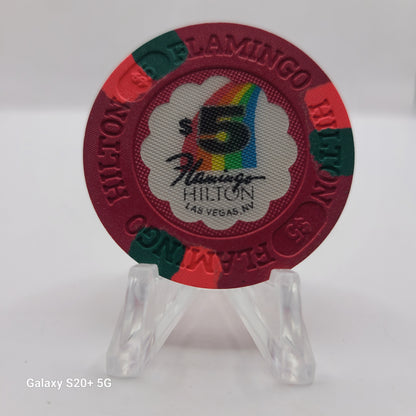 Flamingo Hilton Hotel Casino Las Vegas Nevada 1989 $5 Chip N1595
