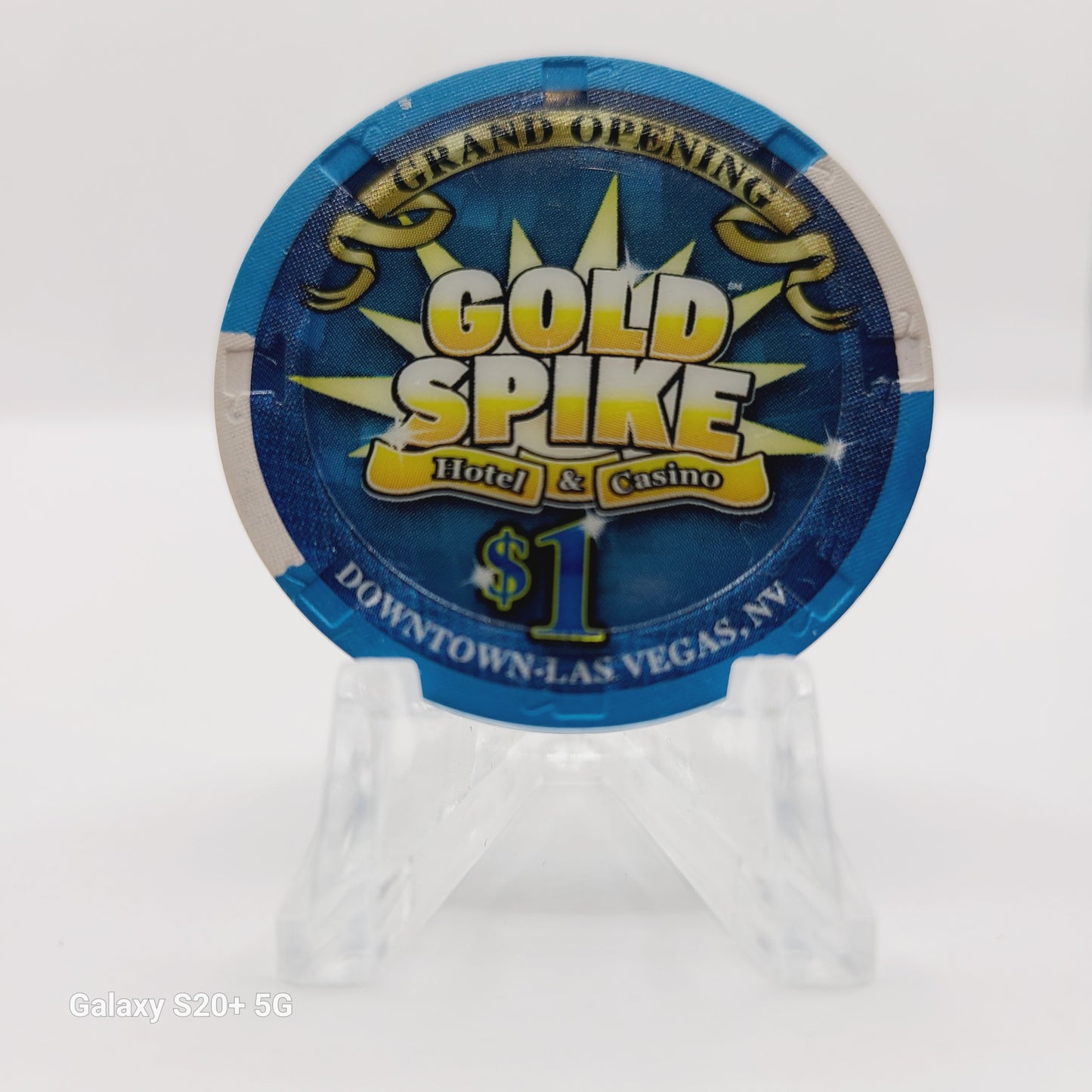 Gold Spike Hotel Casino Las Vegas Nevada 2009 $1 "Grand Opening" Chip E7985 LTD 500