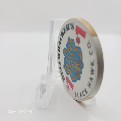 Bullwhackers Casino Black Hawk Colorado 1992 $1 chip