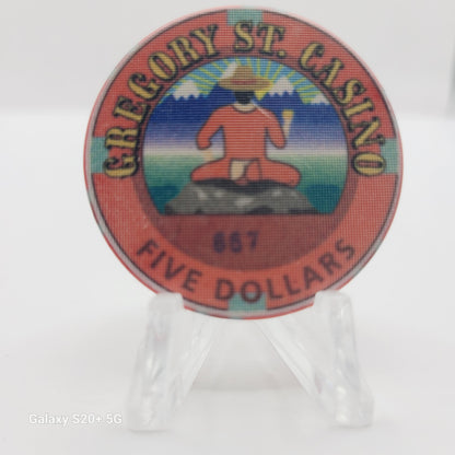 Gregory Street Casino Black Hawk Colorado 1995 $5 Casino Chip #667 of 750