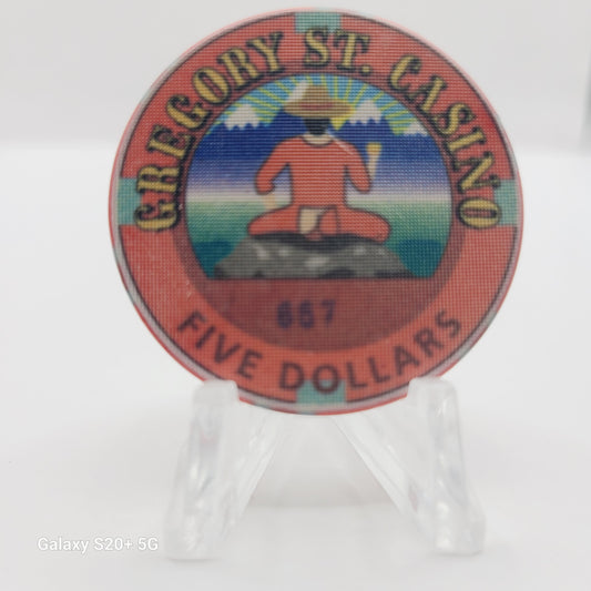 Gregory Street Casino Black Hawk Colorado 1995 $5 Casino Chip #667 of 750