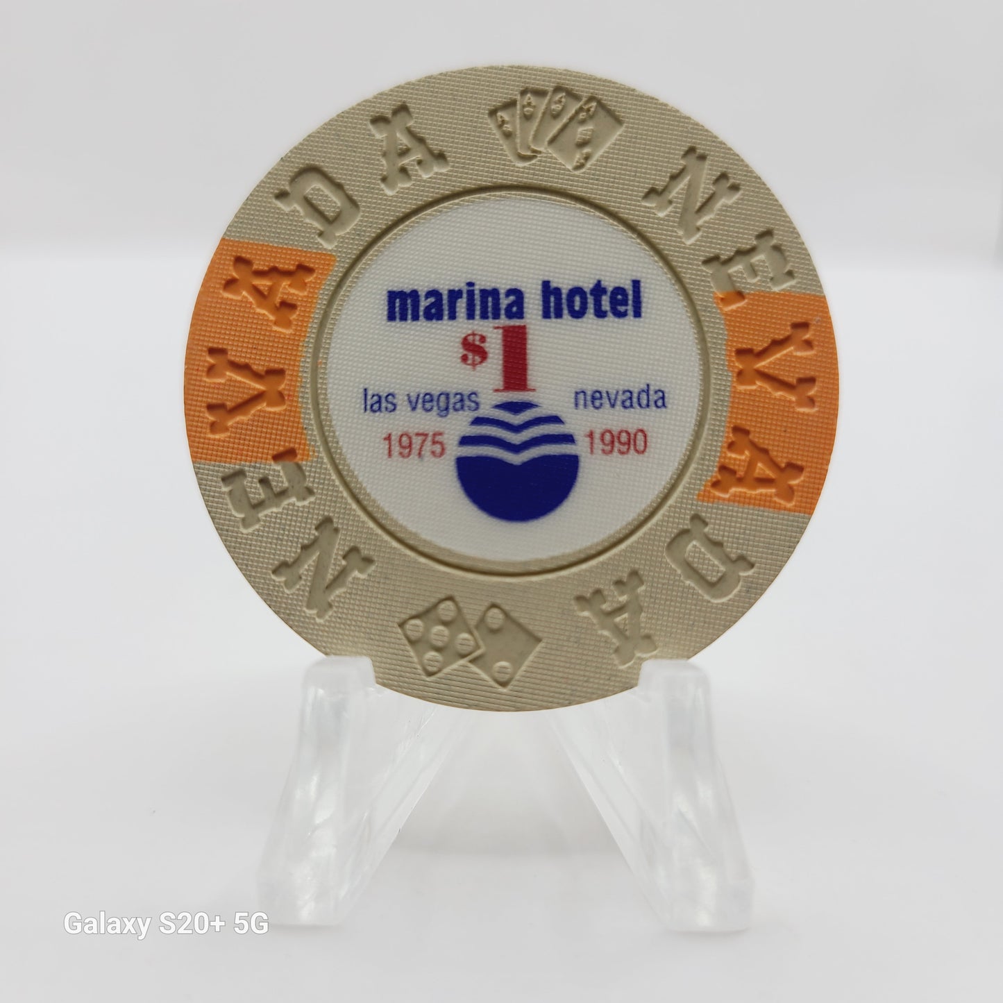 Marina Hotel Casino Las Vegas Nevada 1994  "Borland Imitation" $1 Chip V2971