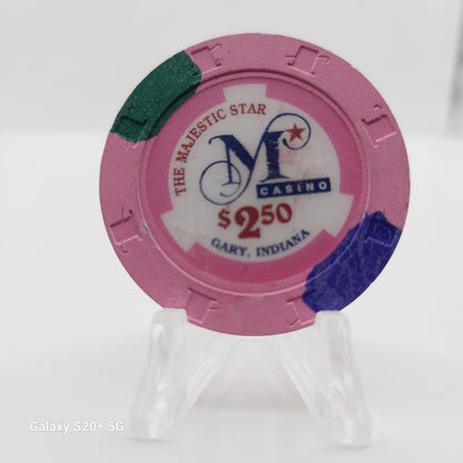 Majestic Star Casino & Hotel Gary Indiana $2.50 Casino Chip