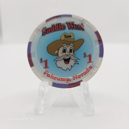 Saddle West Hotel Casino RV Resort Pahrump Nevada 2003 $1 Casino Chip E2415