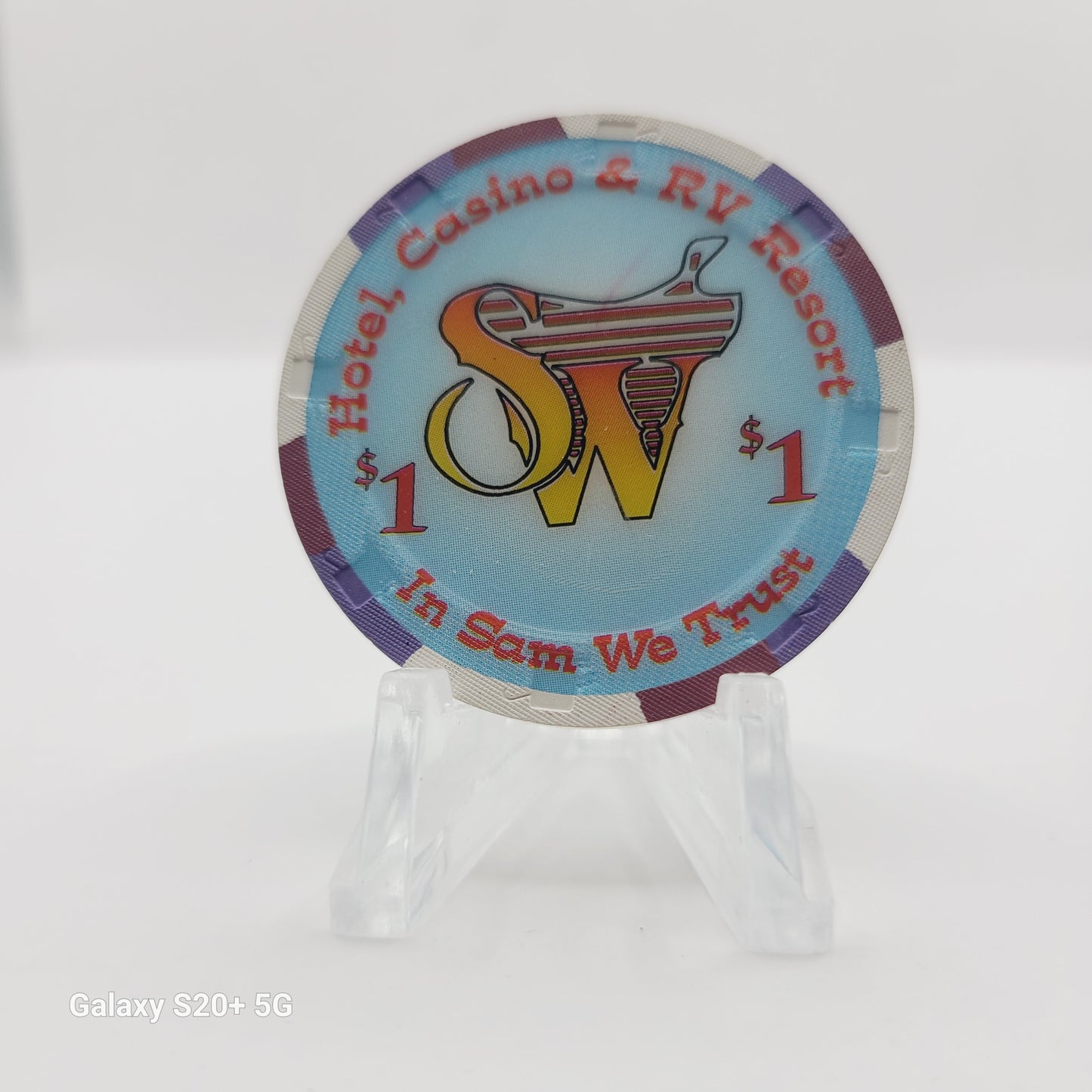 Saddle West Hotel Casino RV Resort Pahrump Nevada 2003 $1 Casino Chip E2415