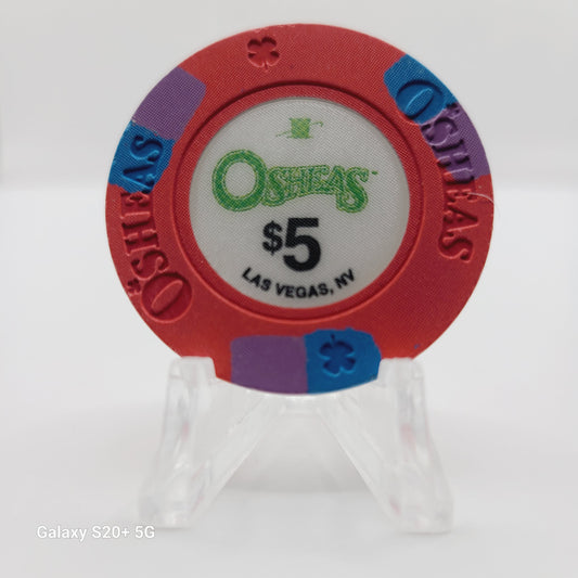 O'Sheas Casino Las Vegas Nevada 2011 $5 Chip D0136