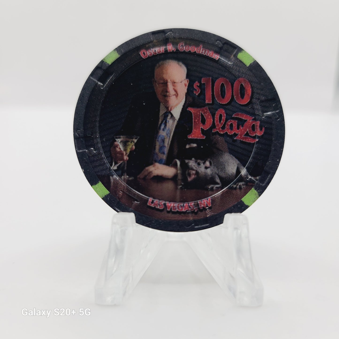 Plaza Hotel Casino Las Vegas Nevada 2015 $100 Casino Chip "Oscar Goodman"