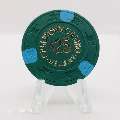 Chinatown Hotel Casino Wells Nevada 1984 $25 Casino Chip N8086
