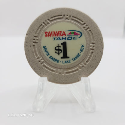 Sahara Tahoe Hotel Casino Lake Tahoe Nevada 1965 $1 Chip N5519 "Beige"
