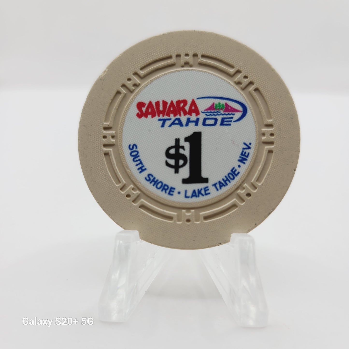 Sahara Tahoe Hotel Casino Lake Tahoe Nevada 1979 $1 Chip N5519.1 "Cream"