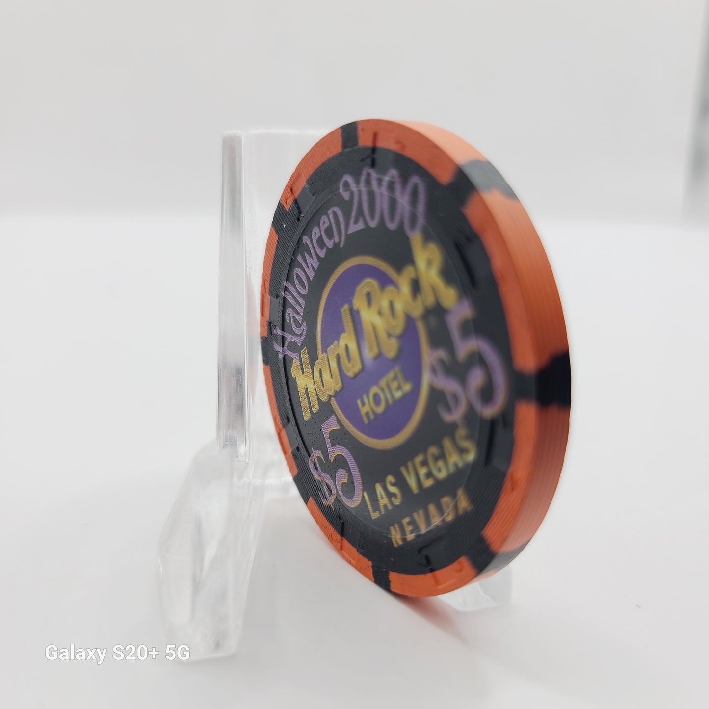 Hard Rock Hotel Casino Las Vegas Nevada 2000 "Halloween 2000" $5 Casino Chip V6925