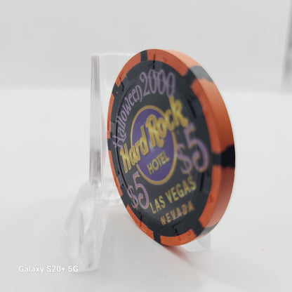 Hard Rock Hotel Casino Las Vegas Nevada 2000 "Halloween 2000" $5 Casino Chip V6925