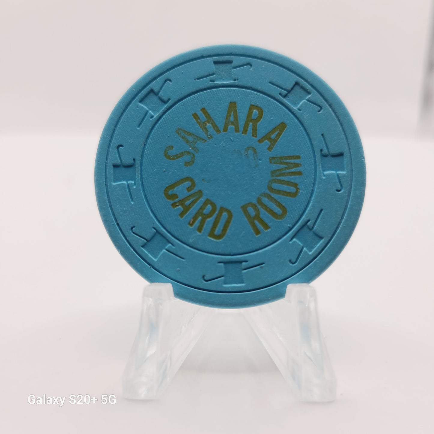 Sahara Hotel Casino Las Vegas Nevada 1970s $1 Casino Chip "Card Room" N6265 (Worn)