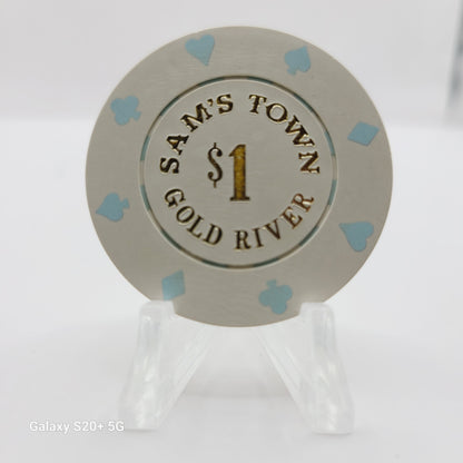 Sam's Town Gold River Casino Hotel Laughlin Nevada 1984 $1 Casino Chip N6268