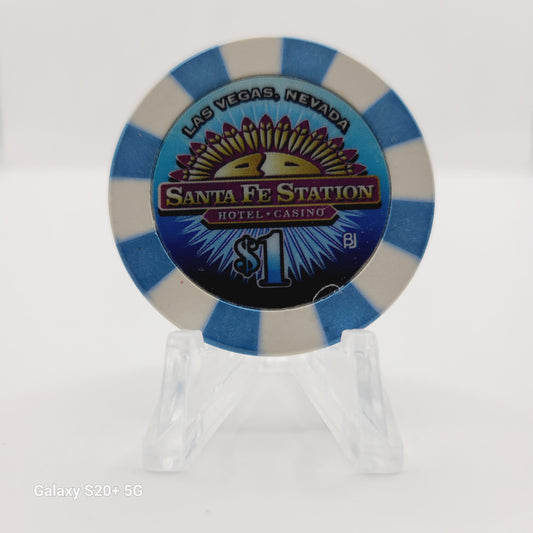 Santa Fe Station Hotel Casino Las Vegas Nevada 2000 $1 Casino Chip V7593