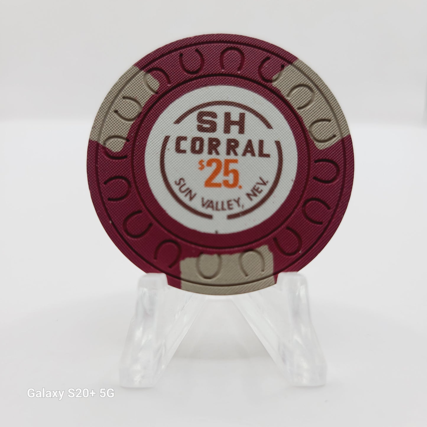 S H Corral Casino Sun Valley Nevada 1976 $25 Casino Chip N6260
