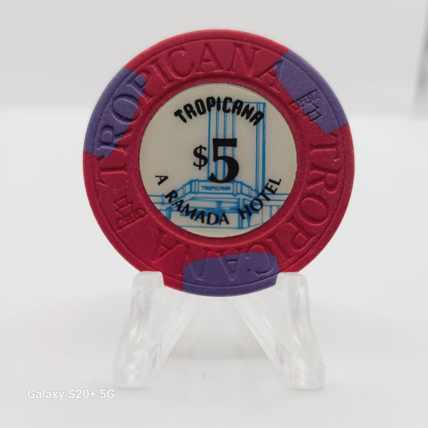Tropicana Hotel Casino Las Vegas Nevada 1985 $5 Casino Chip N2269