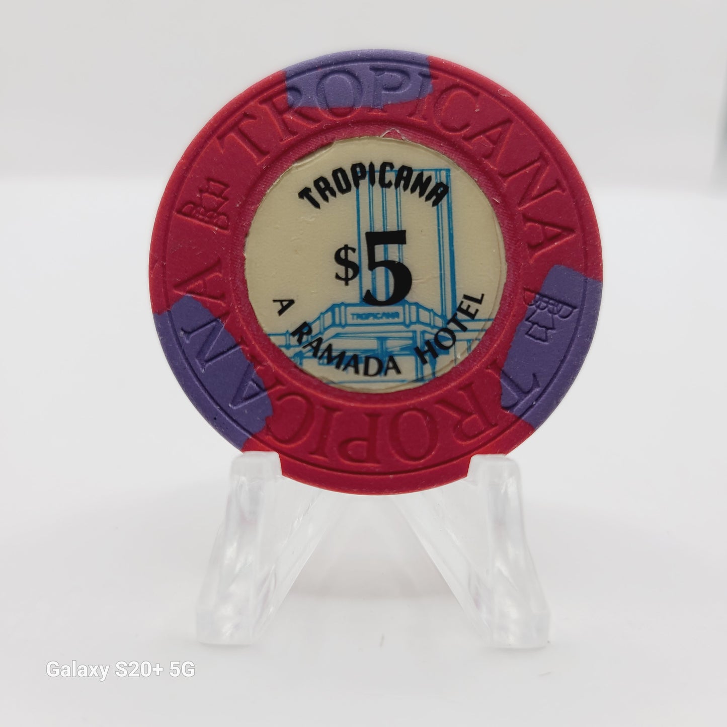 Tropicana Hotel Casino Las Vegas Nevada 1985 $5 Casino Chip N2269