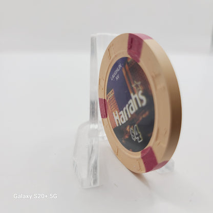 Harrah's Hotel Casino Laughlin Nevada 2007 $4 Casino Chip E6473