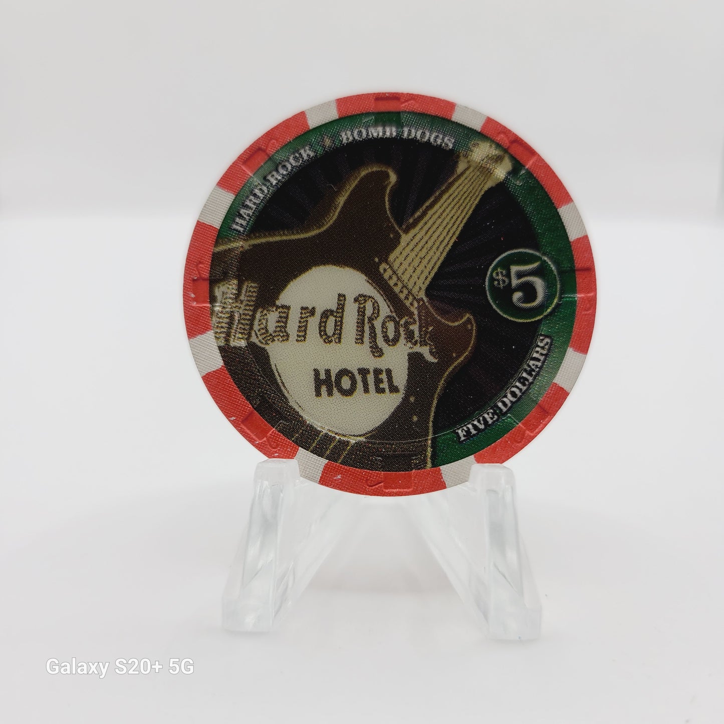 Hard Rock Hotel Casino Las Vegas Nevada 2007 "Bomb Dogs Sid" $5 Casino Chip E6470