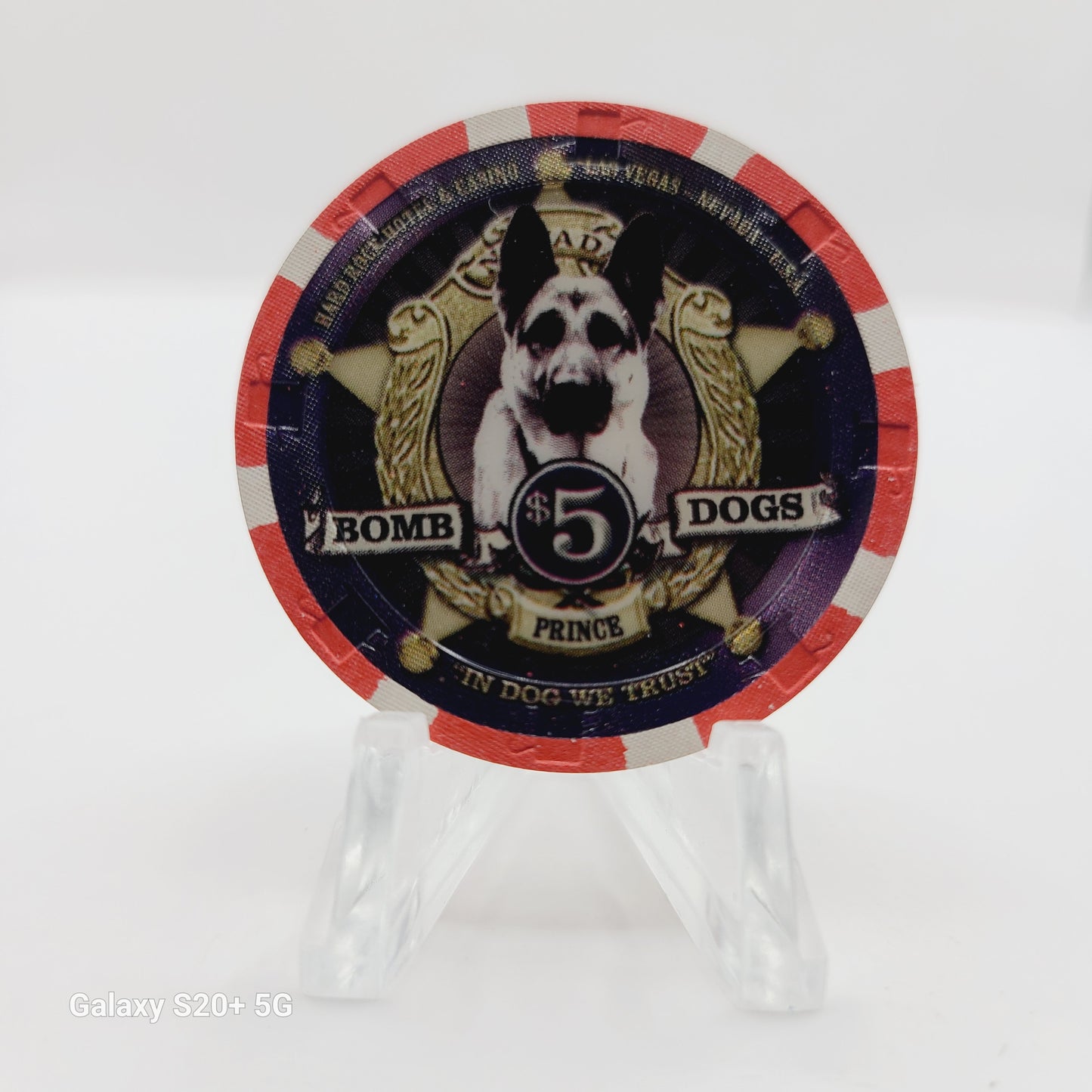 Hard Rock Hotel Casino Las Vegas Nevada 2007 "Bomb Dogs Prince" $5 Casino Chip E6469