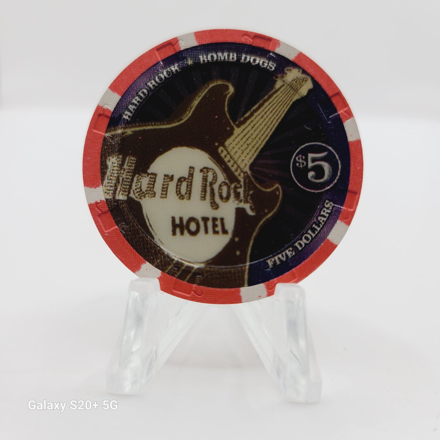 Hard Rock Hotel Casino Las Vegas Nevada 2007 "Bomb Dogs Prince" $5 Casino Chip E6469
