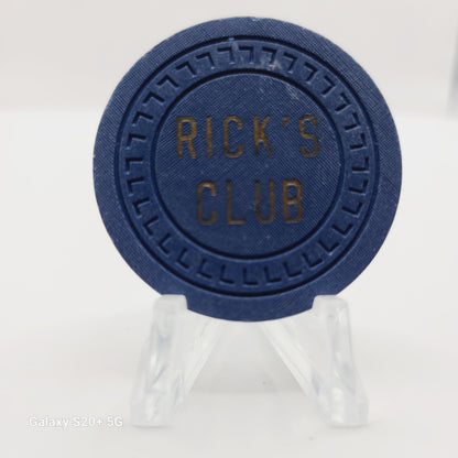 Rick's Club Card Room Pittsburgh California Casino Chip CG199186