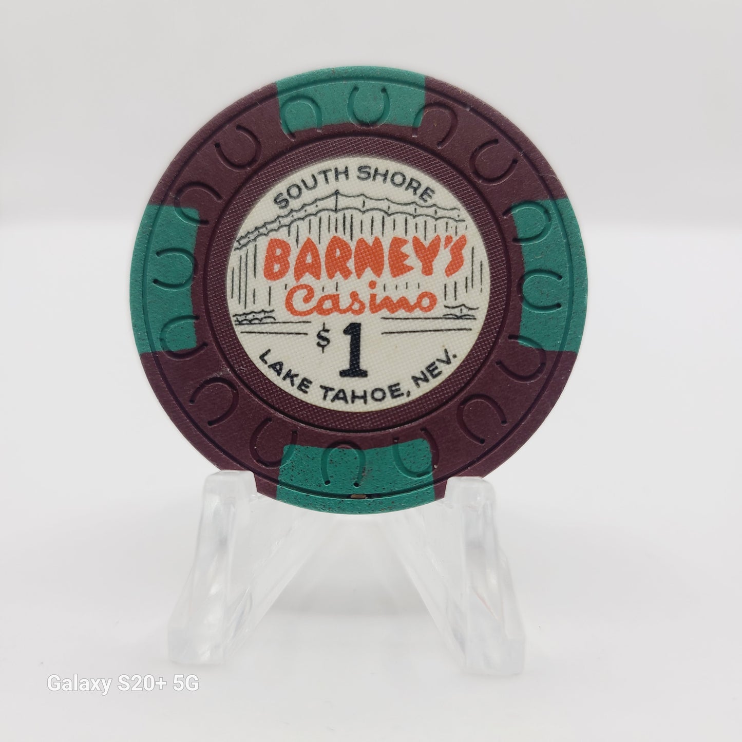 Barney's Casino Lake Tahoe Nevada 1970 $1 Chip N4390 (Circulated)