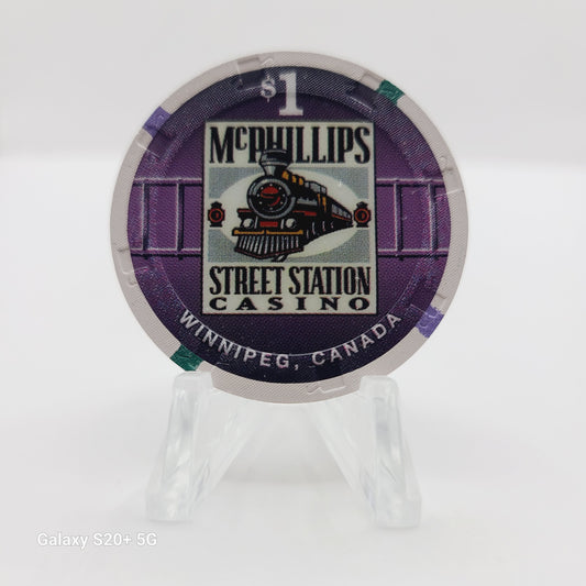 McPhillips Street Station Casino Winnipeg Manitoba Canada $1 Casino Chip