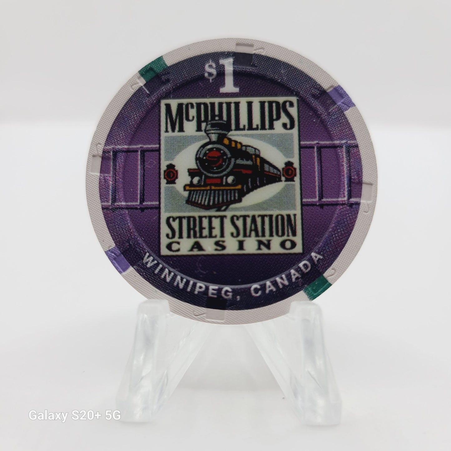 McPhillips Street Station Casino Winnipeg Manitoba Canada $1 Casino Chip