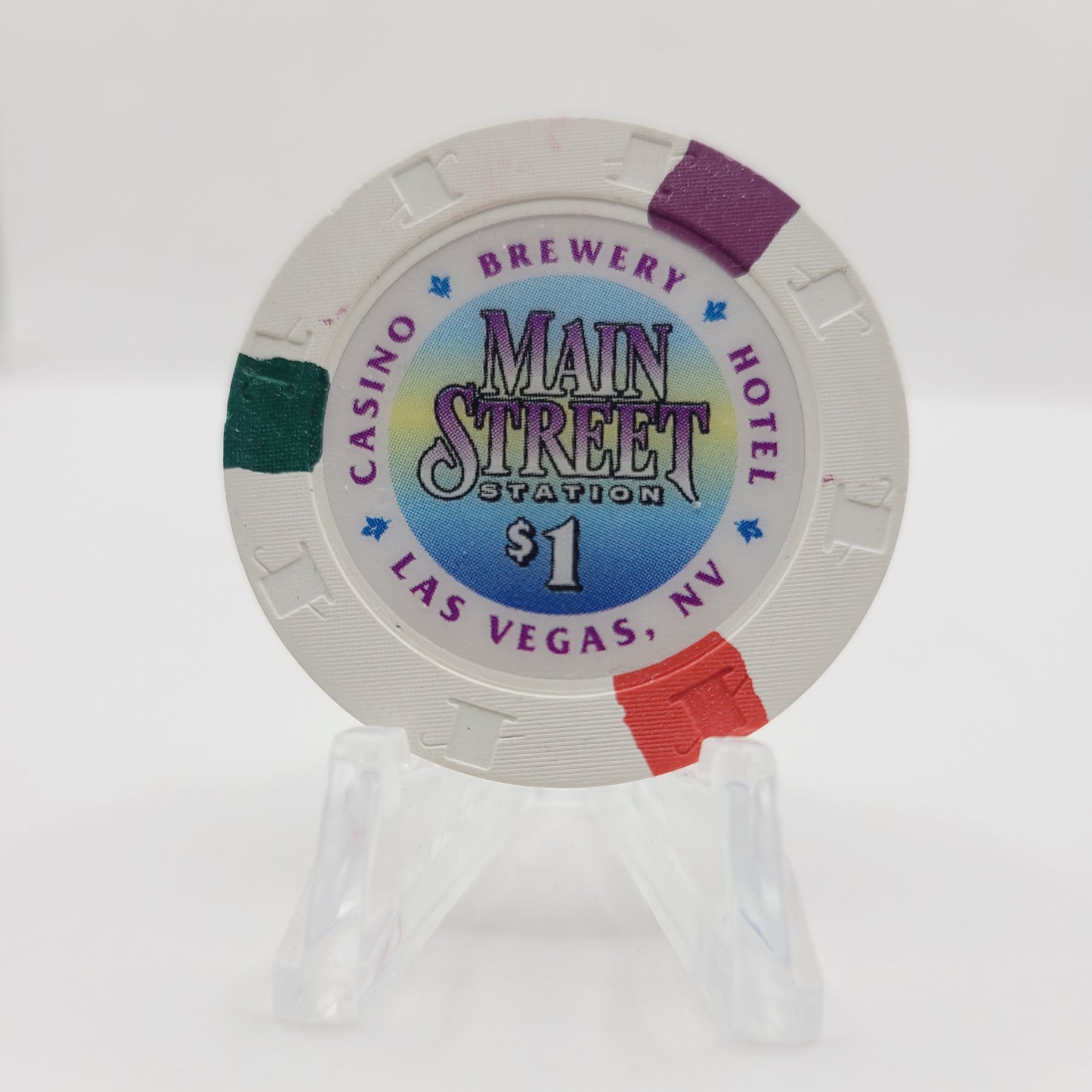 Main Street Station Casino Las Vegas Nevada $1 Casino Chip N8723