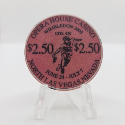 Opera House Casino Las Vegas Nevada 2002 $2.50 Casino Chip E1741 "Wimbledon 2002"