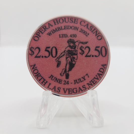 Opera House Casino Las Vegas Nevada 2002 $2.50 Casino Chip E1741 "Wimbledon 2002"