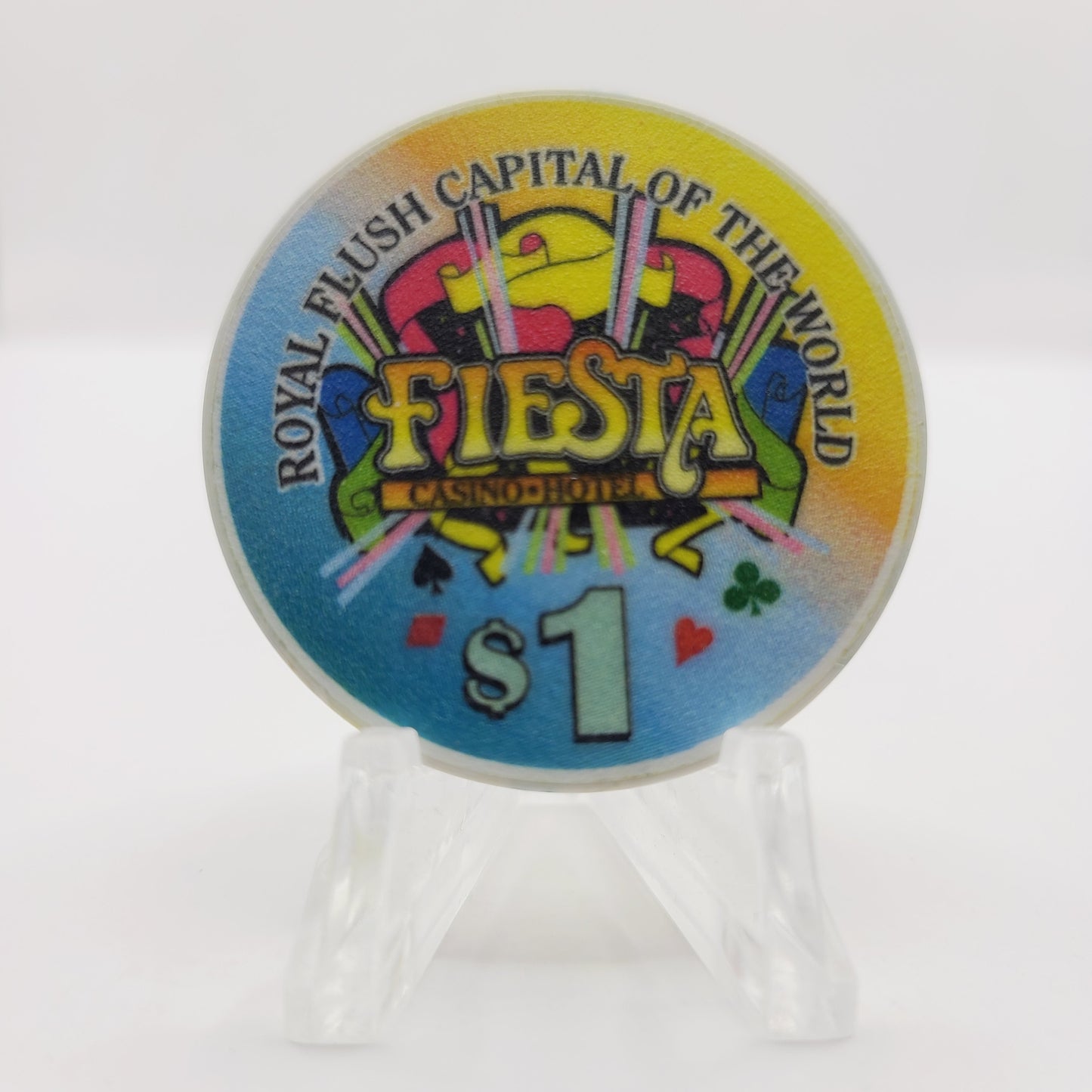 Fiesta Rancho Las Vegas Nevada 1998 $1 "Spades" Casino Chip V2402