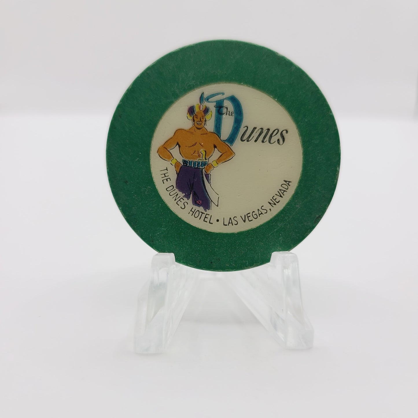 Dunes Hotel Casino Las Vegas Nevada 1955 "Green" Roulette Chip N1511