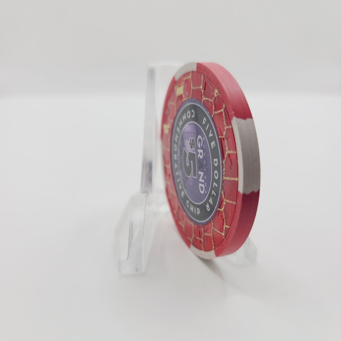 Downtown Grand Hotel Casino Las Vegas Nevada 2018 "5th Anniversary" $5 Casino Chip D2797