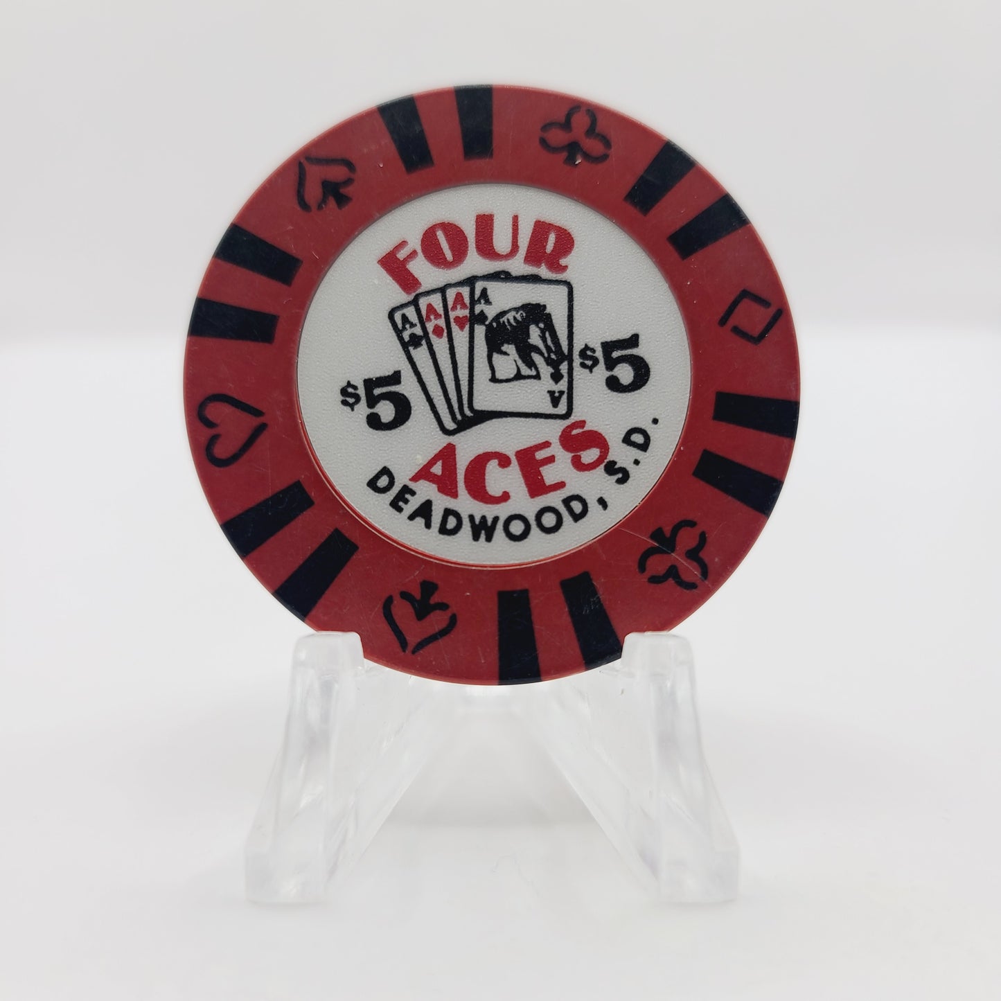 Four Aces Hotel Casino Deadwood South Dakota 1993 $5 Casino Chip