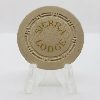 Sierra Lodge Casino Crystal Bay Nevada 1956 Casino Chip N4147 Cream